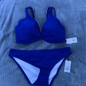 blue target bikini